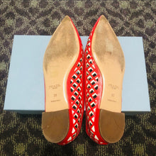 Load image into Gallery viewer, PRADA Lattice Leather Flat (Pre-loved)

