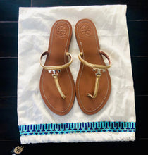 Load image into Gallery viewer, TORY BURCH “T” Logo Thong Sandals (Pre-loved)
